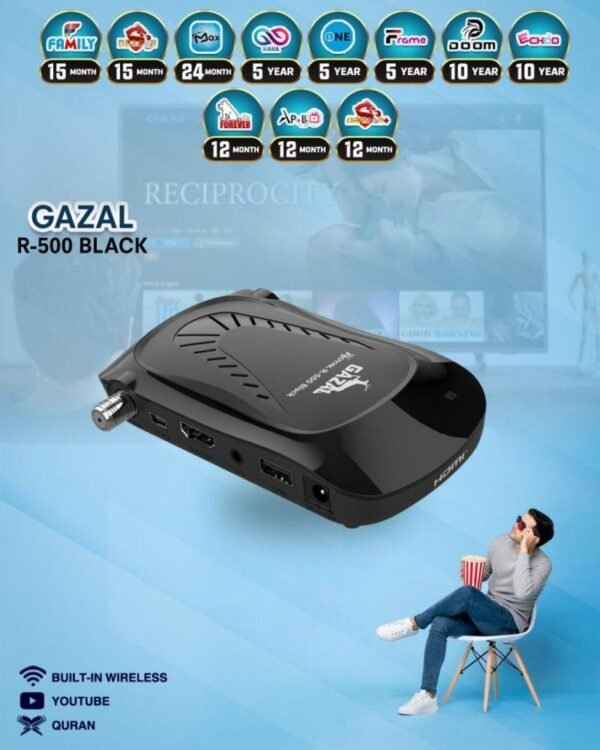 54.jpg ريسيفر غزال رويال 500 بلاك فوريفر GAZAL ROYAL BOX R-500 Black