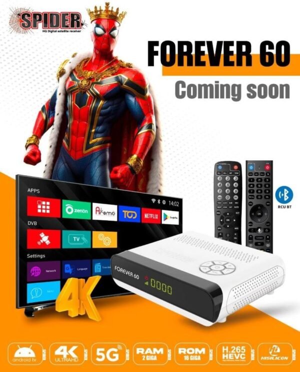 72.jpg ريسيفر سبايدر فوريفر 60 أندرويد فايف جي فوركيه SPIDER FOREVER 60 ANDROID 5G 4K